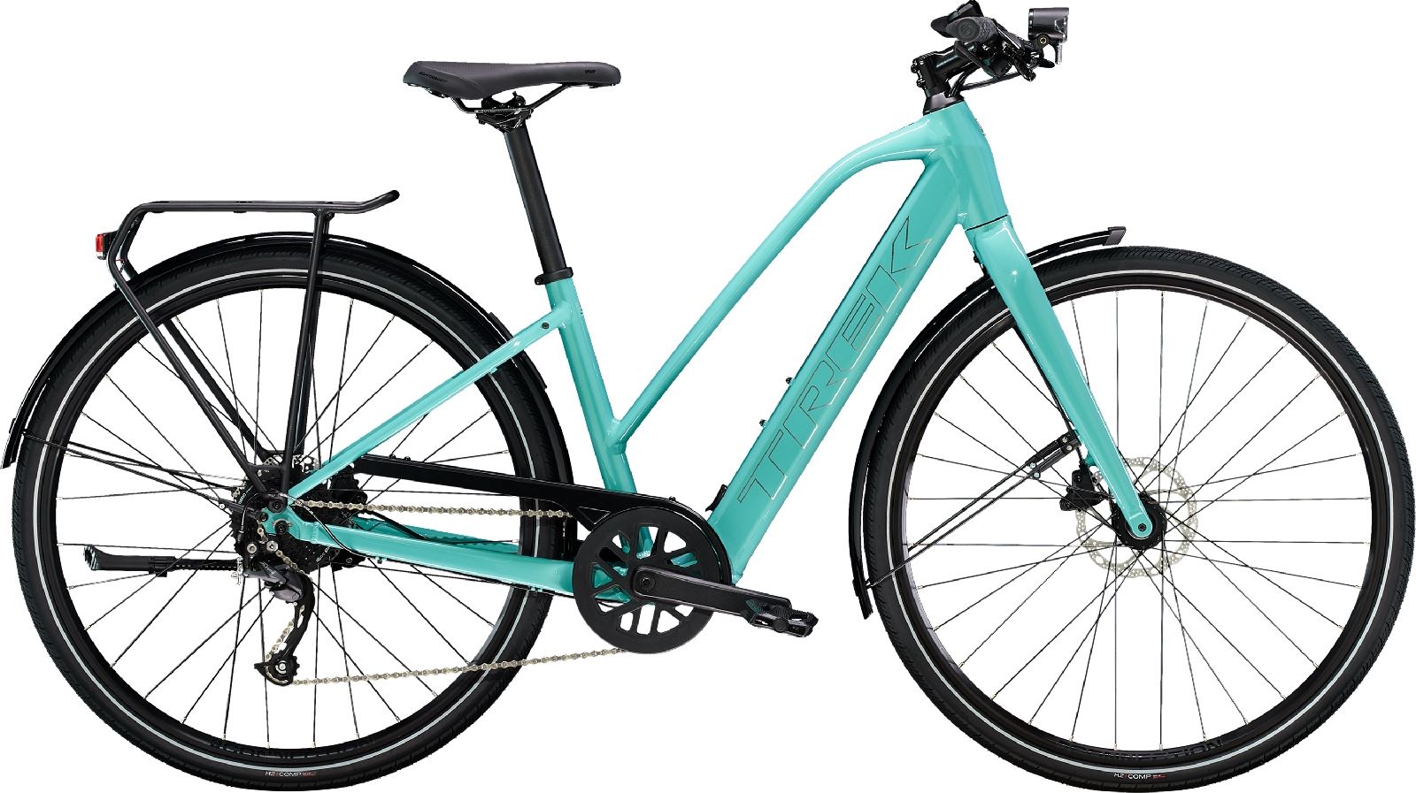 Trek FX+ 2 Stragger - 250 Wh - 2023 - 28 Zoll - Trapez